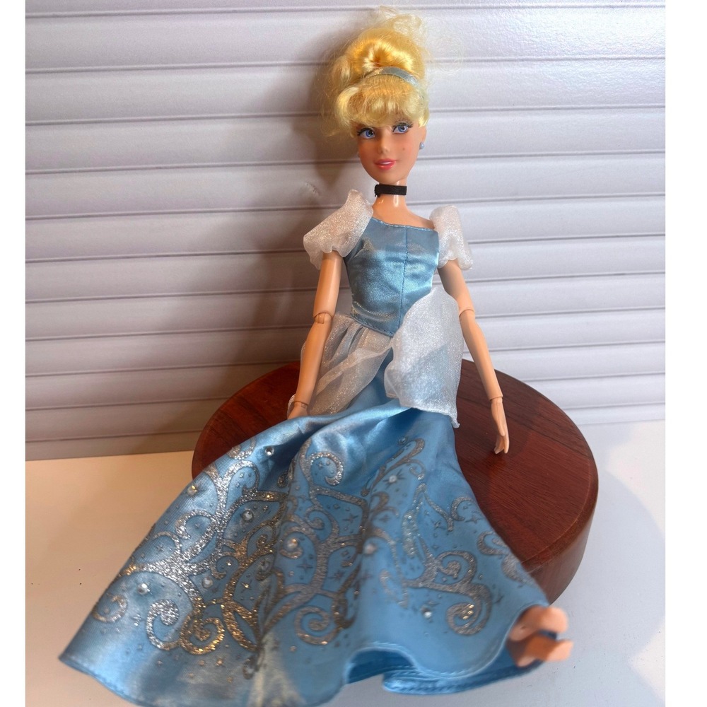Disneyβ Princess Cinderella Royal Shimmer Doll Blue Glitter Gown Mattel